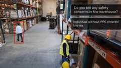 Security alert on detecting a person without wearing a helmet