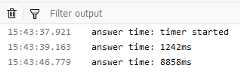 Time log in Firefox console