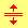 two narrow parallel horizontal lines with a small arrow pointing up and another pointing down