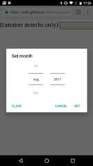 Month picker on Chrome for Android