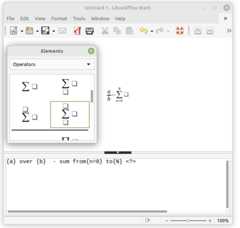 StarMath input box in Libre Office