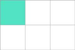 The first cell of the grid highlighted
