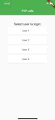 Flutter P2P Calls code sample, login