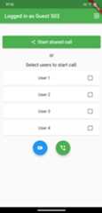 Flutter Conference Calls code sample, select users