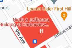 Close up of a hospital showing the Building map feature hidden and the overlay gone