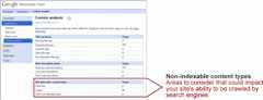 content analysis crawlability section