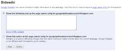 The Sidewiki page owner feature in Webmaster Tools labs