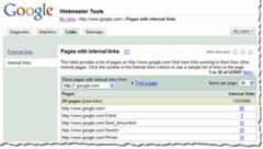 pages with internal links view in webmaster tools