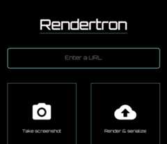 Rendertron's UI after deploying to Google Cloud Platform