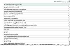 anchor phrases view in the webmaster tools links report