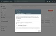 Requesting a temporary removal in Search Console