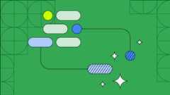 Abstract lines in Android colors indicating AI