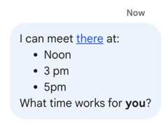 Message received in Chat with the word