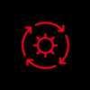 Automation Icon showing arrows moving in a circle around a gear