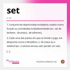 Significado de set