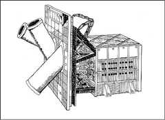 Figure 8: The Low Energy Particle Telescope System on ISEE-3 (image credit: Imperial College, London)