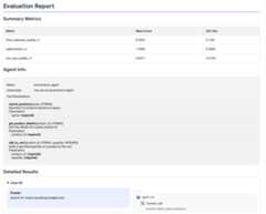 Agent evaluation results