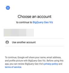 Choose account dialog.