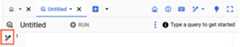 SQL generation tool button in the BigQuery query editor.