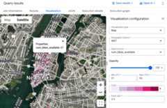 Stylized visualization of bike station locations.
