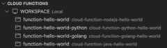 Multi-folder workspace in Cloud Functions Explorer