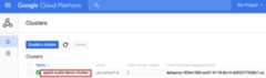 Dataproc clusters page in the Cloud console.