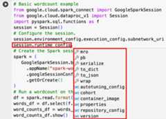 Code help showing session.runtime.config options.