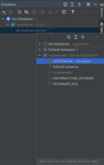 Connect to Spanner toolwindow