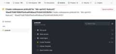 Screenshot of the prebuild workflow output in the "Actions" tab of GitHub.