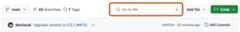 Screenshot of the main view for a repository. A search bar, labeled "Go to file", is outlined in dark orange.