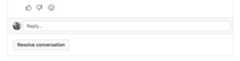 Screenshot showing a Copilot code review comment with the thumbs up and thumbs down buttons.
