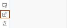 Screenshot of the Activity Bar. The Extensions icon is highlighted with an orange outline.