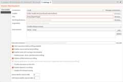 Settings View dialogue box. Allows you to specify execution settings for the application being profiled.