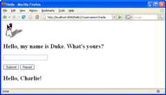 Screen capture of Duke's response, 