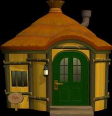 Exterior of Jitters's house in Animal Crossing: New Horizons