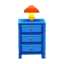 blue dresser