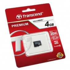 Карта памяти Transcend micro SDHC Card 4GB, class 10 без адаптера