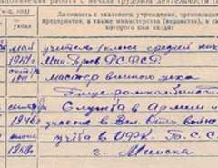 From the questionnaire in his personal file of the Pyatigorsk Pedagogical Institute