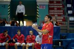 Dani Dujshebaev, en un partido con la selección.