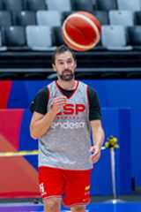 Llull, durante un entrenamiento de la selección en Yakarta.