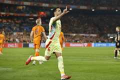 Merino, tras empatar el partido.