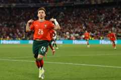 Francisco, 'Chico', Conceiçao, tras su gol a Alemania.