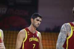 Santi Aldama, durante el partido contra Georgia.