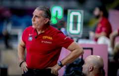 Scariolo, durante el entrenamiento de este jueves en Limasol.