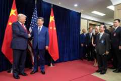 President Donald Trump, left, and Chinese President Xi Jinping