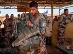 French soldiers during military training.