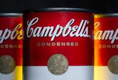 Cans of Campbell's soup.