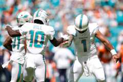 Los jugadores de los Dolphins.