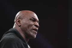 Tyson en la previa de la pelea ante Paul.