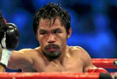 Manny Pacquiao durante un combate en 2010.